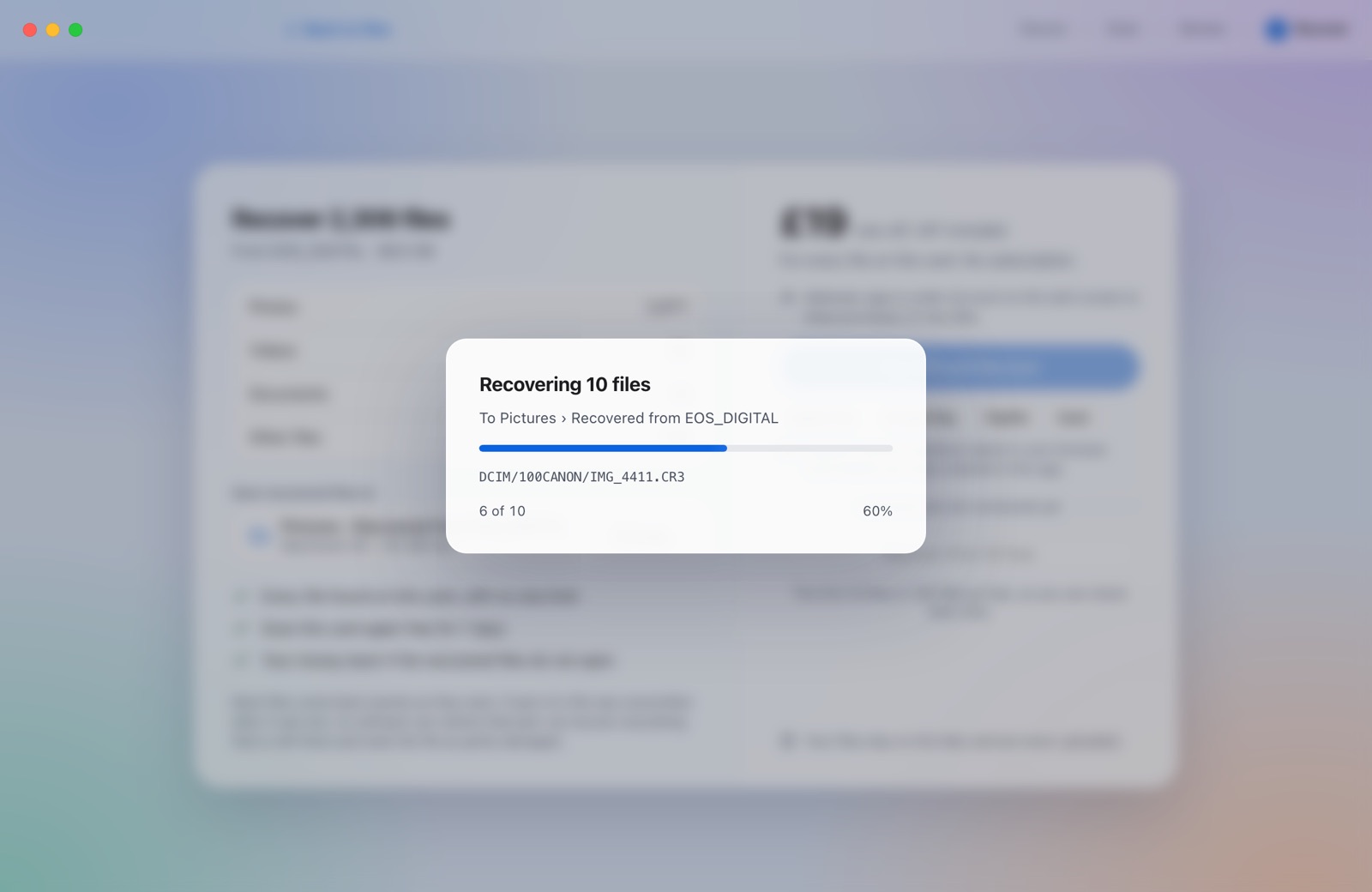 Recover to your computer. Saved to a folder of your choice, never back to the card.